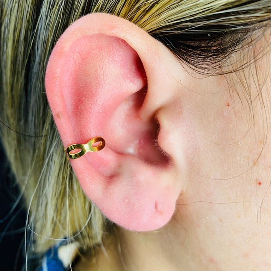 Piercing Fake (Uma Unidade) Folheado a Ouro 18K 