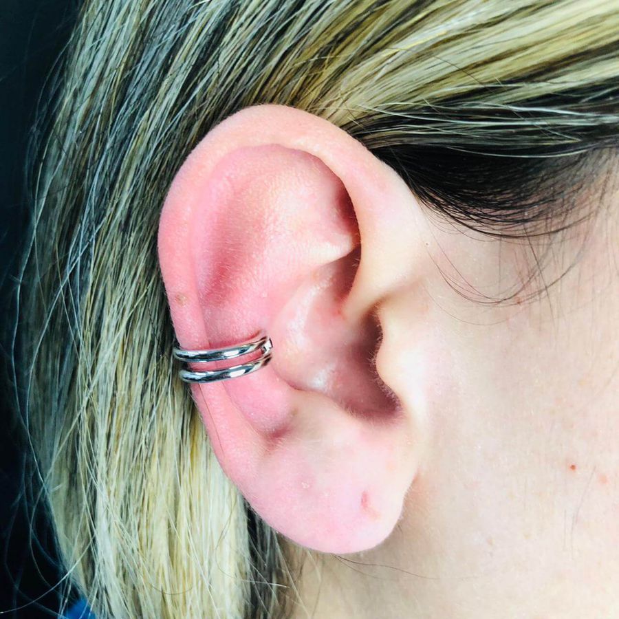 Piercing Fake (Duas Unidades) Prata 