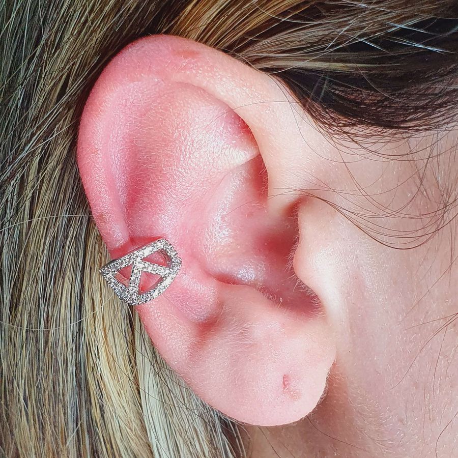 Piercing Fake (Uma Unidade) Zircônia Prata 