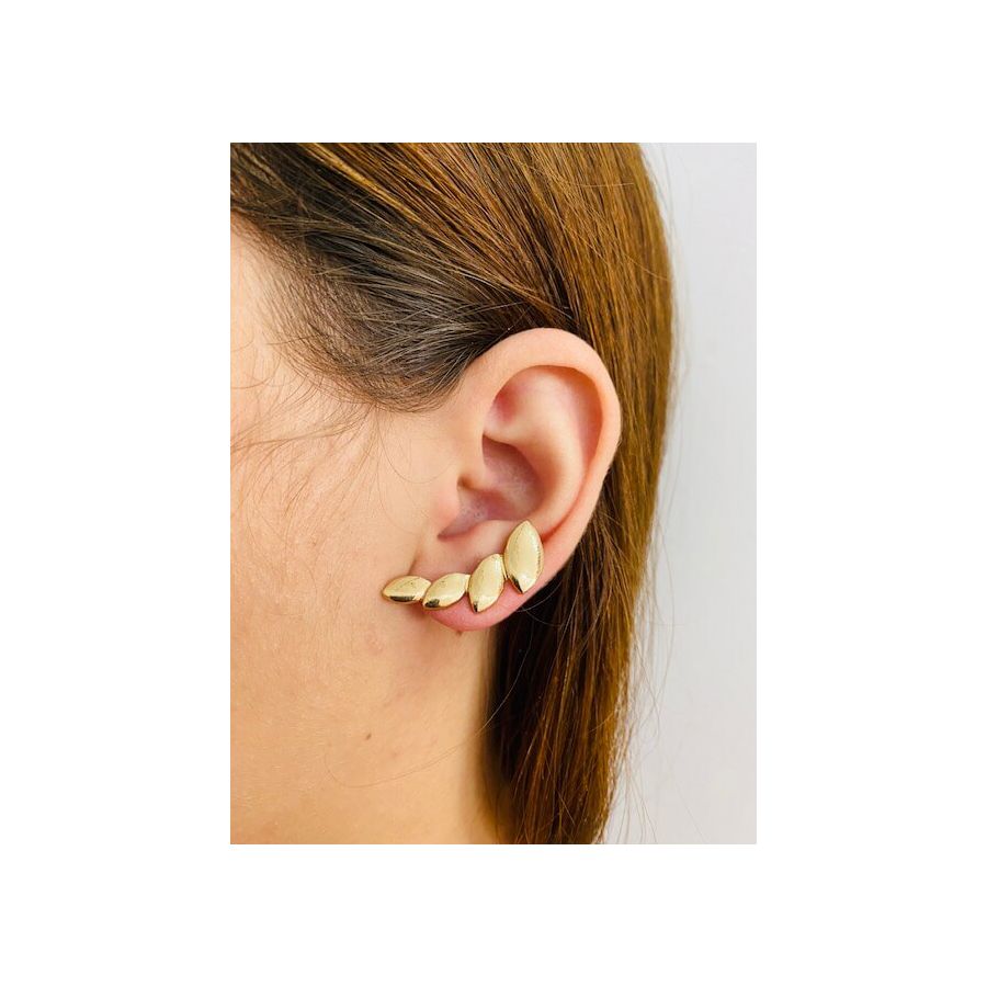 Brinco Ear Cuff Losango Dourado