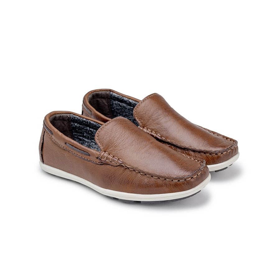 Mocassim Niteroi Infantil de Couro - Brown/Café