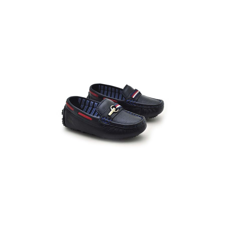 Mocassim Bali Babie de Couro - Royal Azul