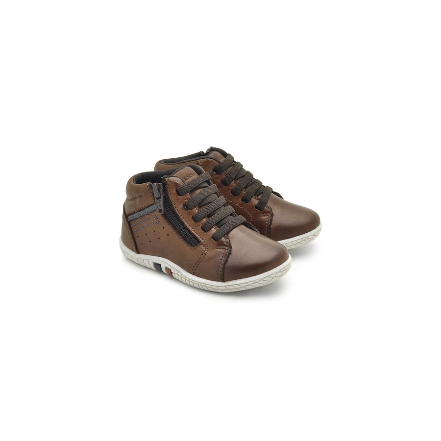 Sapatenis Cayn Babie em Couro - Brown