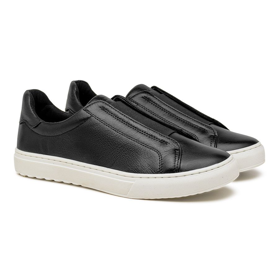 Sapatenis Masculino Laroche Connect em Couro - Preto