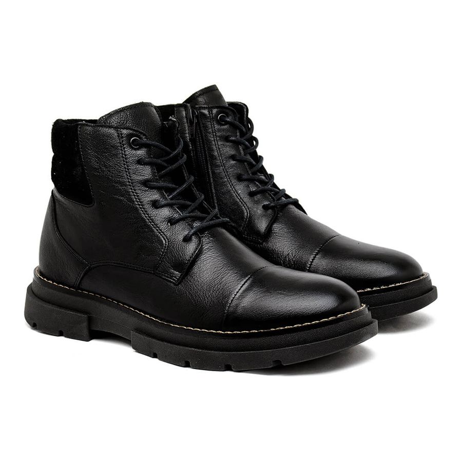 Bota Masculina Coturno Laroche Everest em Couro - Preto