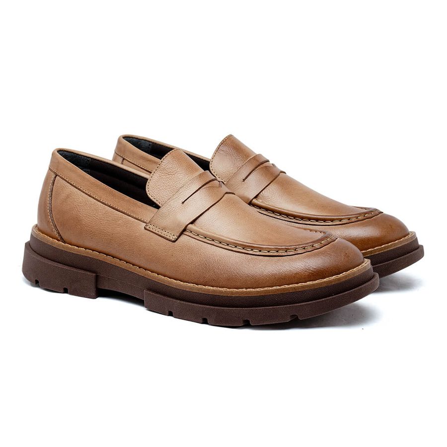 Sapato Loafer Laroche Everest em Couro - Areia