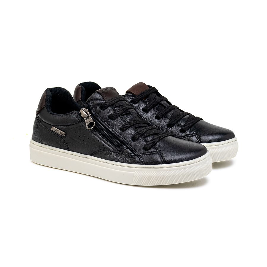 Sapatenis Stratus Infantil em Couro - Preto
