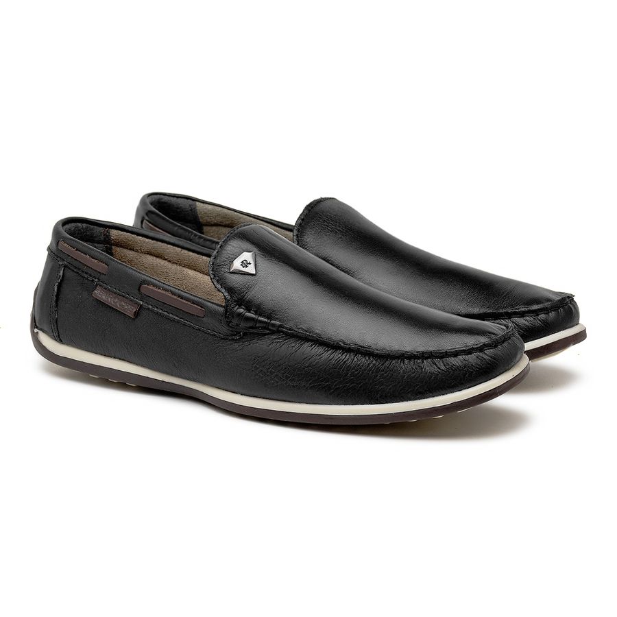 Mocassim Masculino Laroche Paraty em Couro - Preto