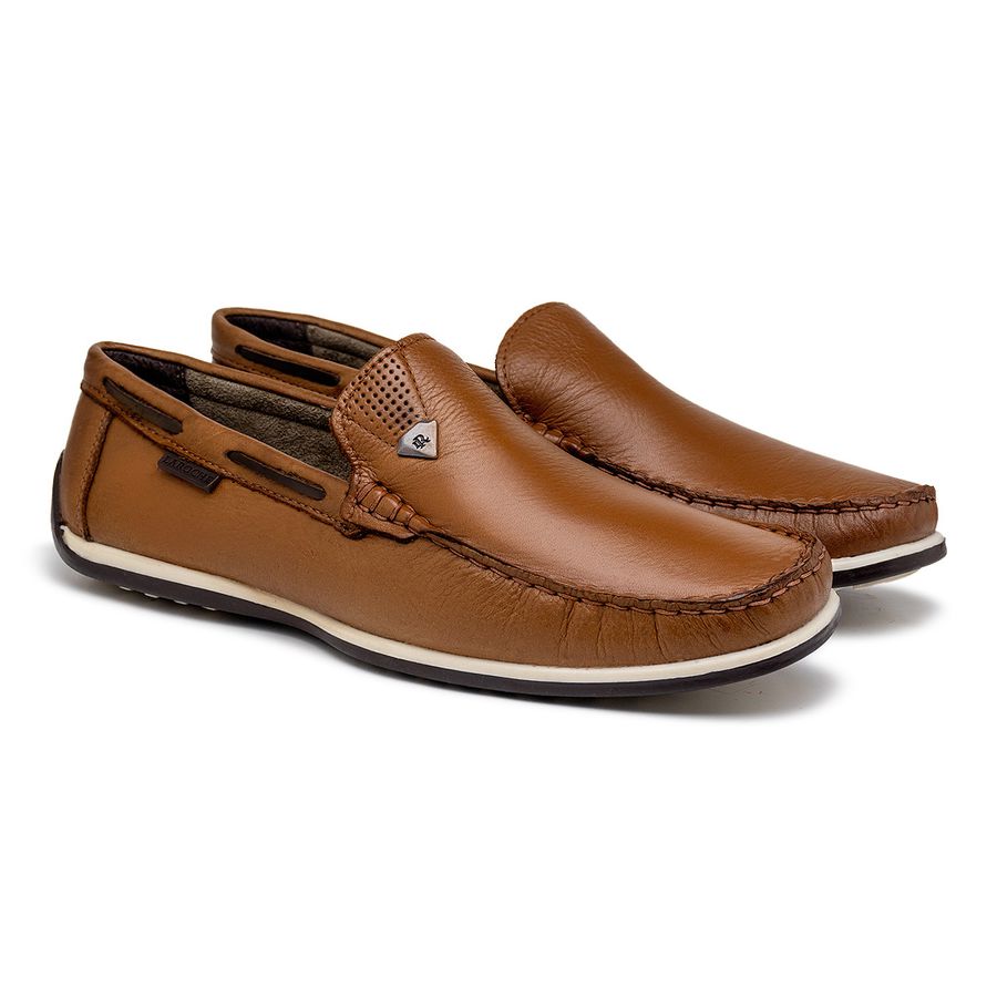 Mocassim Paraty de Couro - Conhaque E L