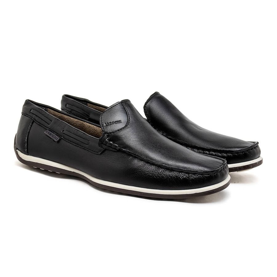 Mocassim Masculino Laroche Paraty Em Couro - Preto