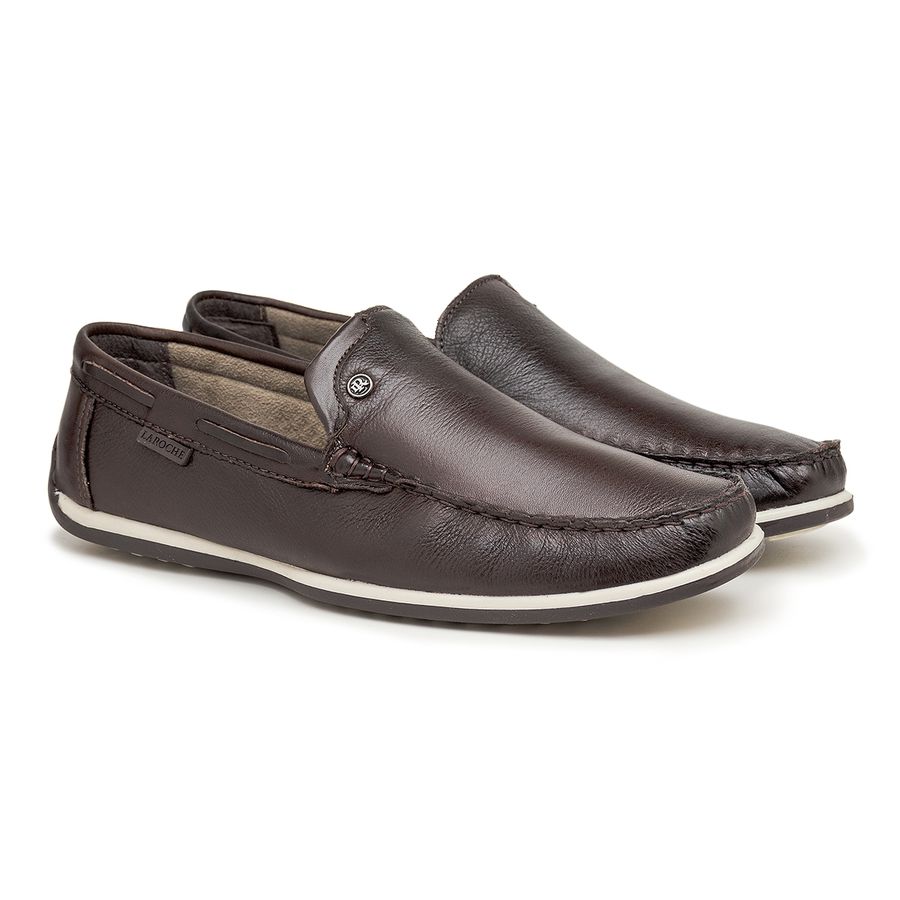 Mocassim Masculino Laroche Paraty em Couro - Café