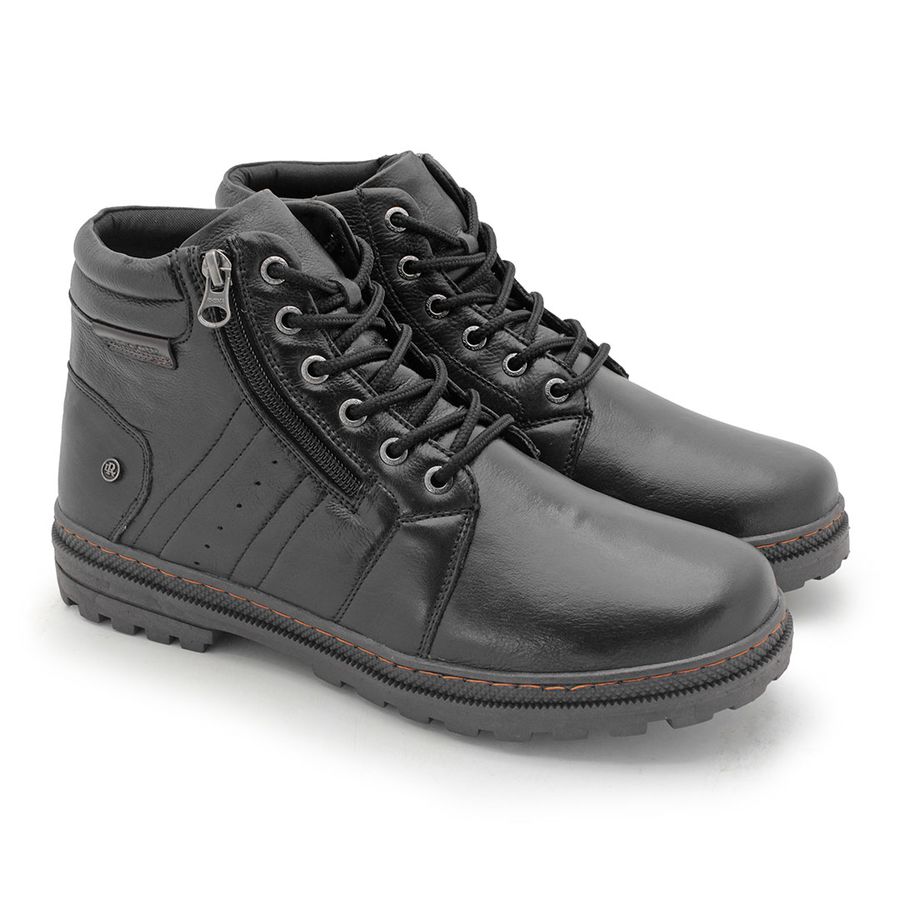 Bota Vacanza em Couro - Preto
