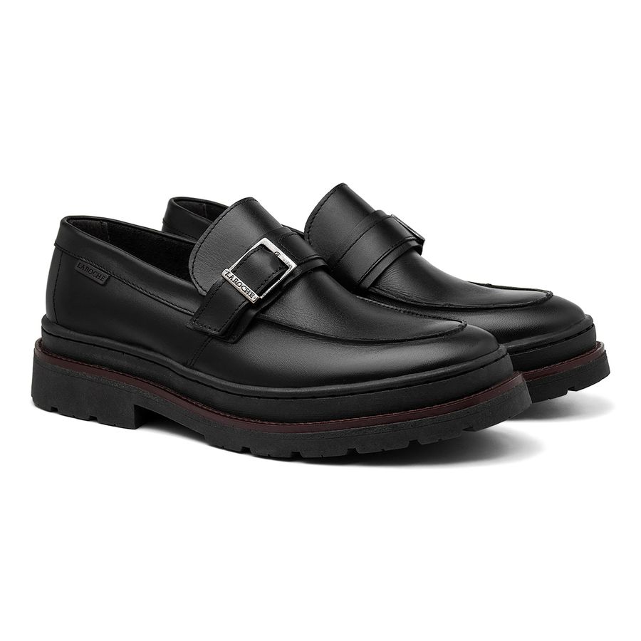 Sapato Casual Masculino Londres em Couro - Preto