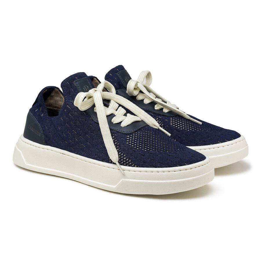 Tenis Casual Laroche Miami em Knit - Azul Marinho