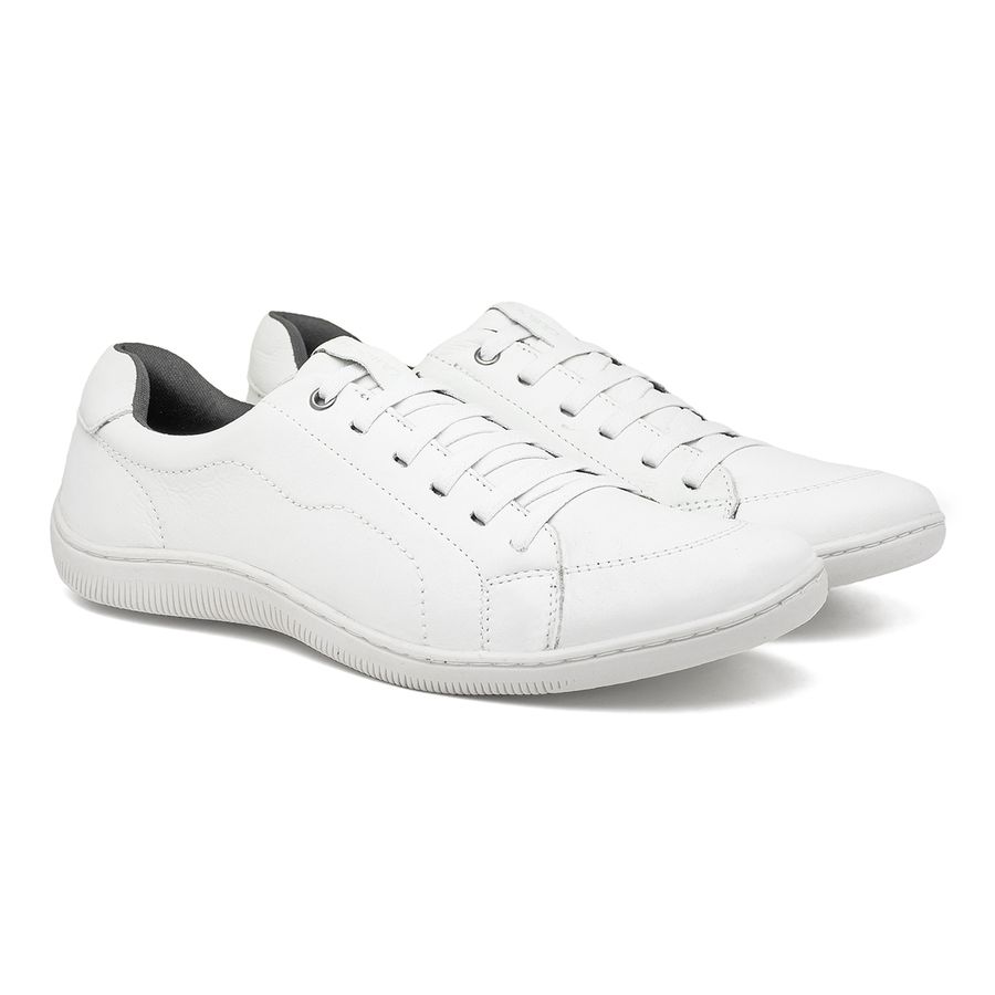 Sapatenis Laroche Caym em Couro - Off White E L
