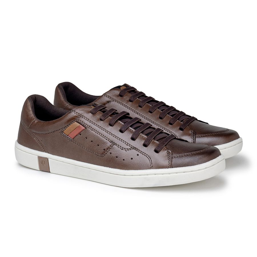 Sapatenis Casual North em Couro - Café