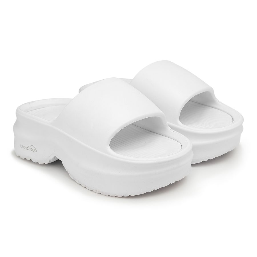 Sandália Nuvem Plataforma Feminina Laroche Cloud - Branco