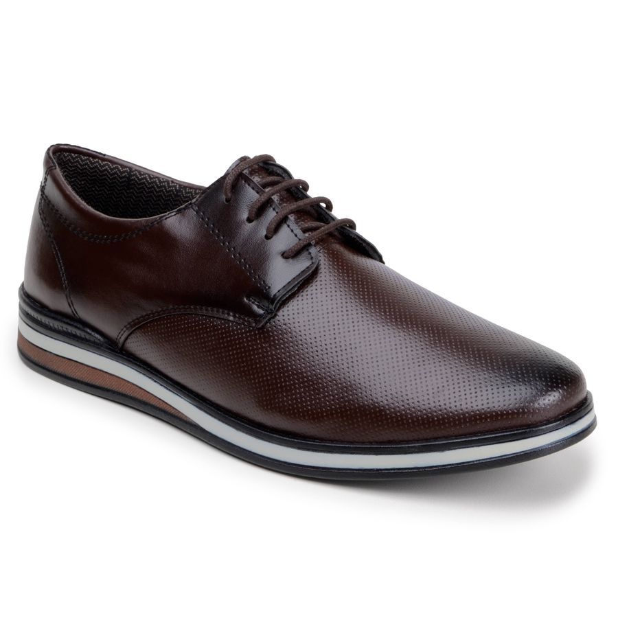Sapato Casual Oxford Masculino LRC - Café