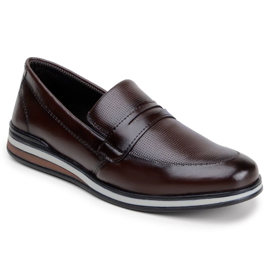 Sapato Casual Masculino Oxford LRC - Café