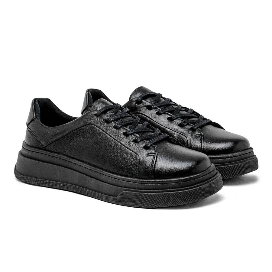 Sapatenis Casual Masculino Laroche Toquio em Couro - Preto