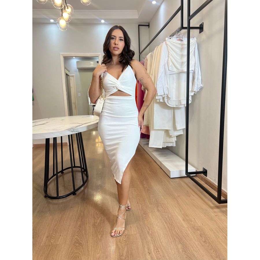 Vestido Beatriz Canelado Off 