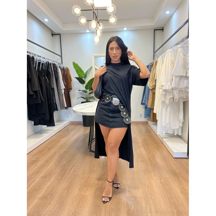 Blusa Túnica Melina Preta