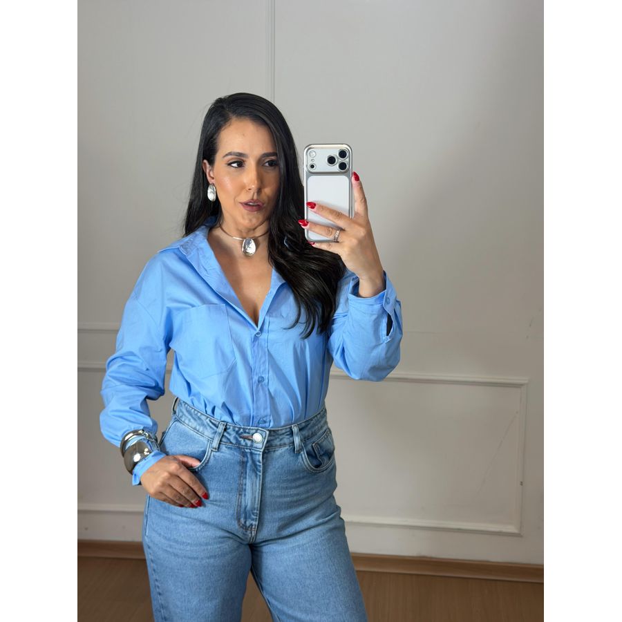 Maxi Camisa Azul