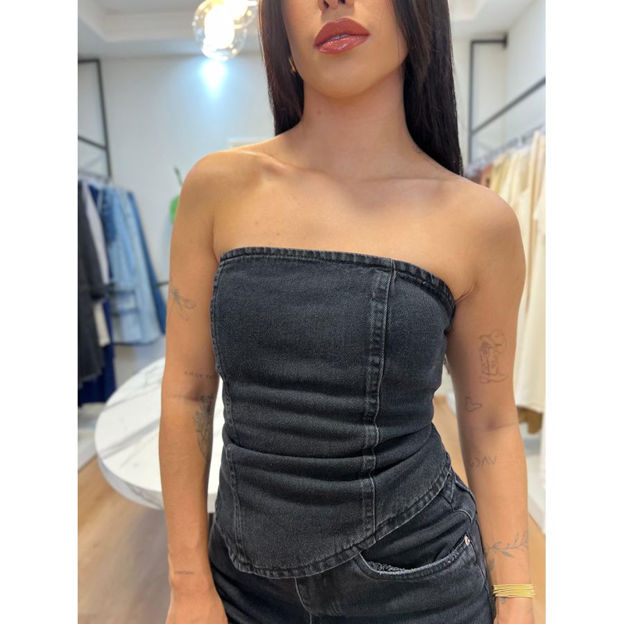 Blusa jeans black