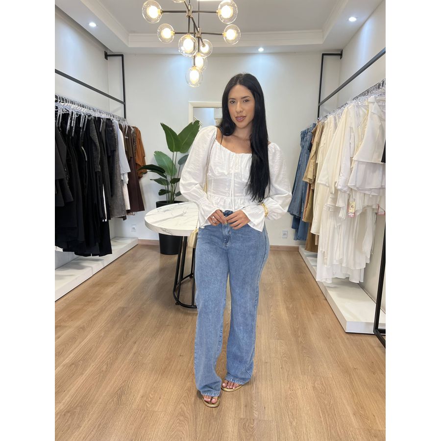 Calça Jeans Corte Reto
