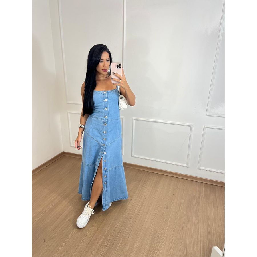 Vestido Jeans Botões