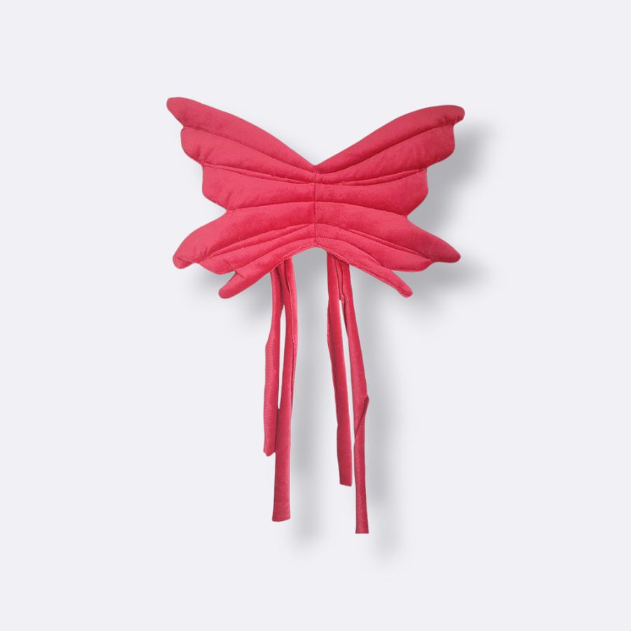 Fantasia asa fada veludo magenta