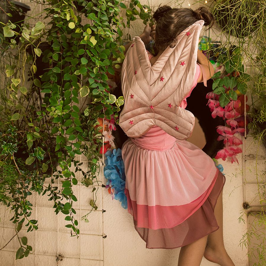 Asa Fada Tinker Veludo Rose - Minibossa