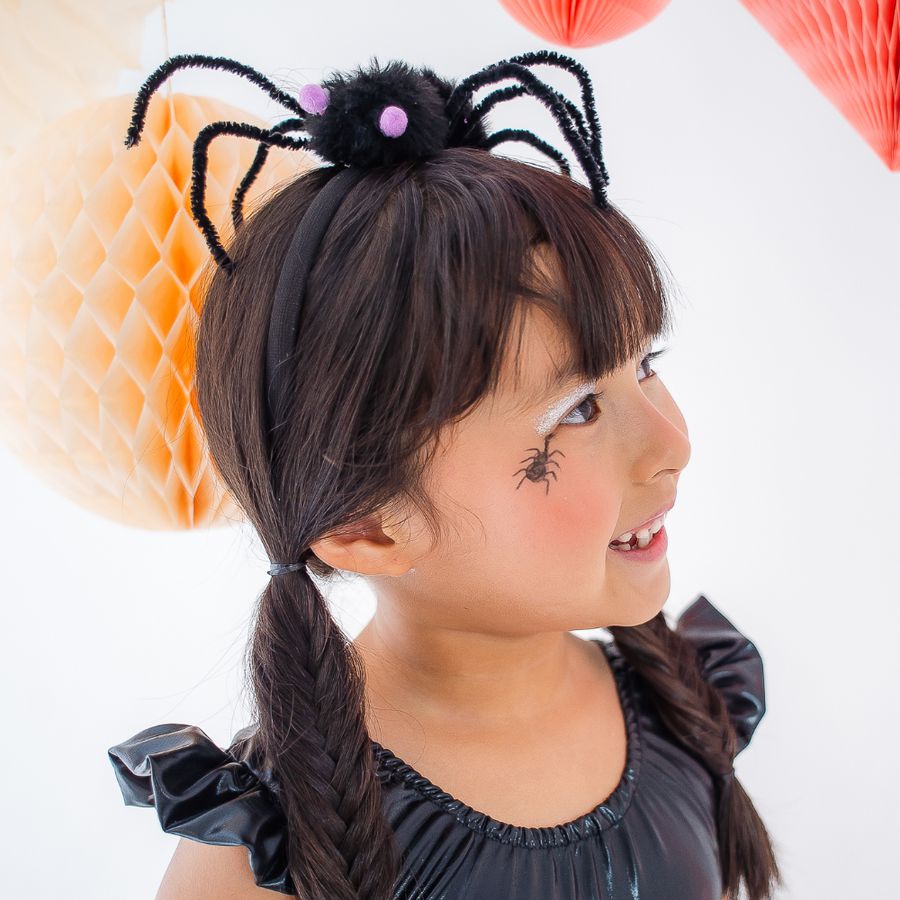 Tiara Aranha fantasia infantil halloween