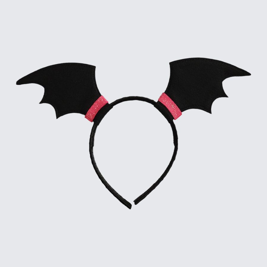tiara morcego preto halloween