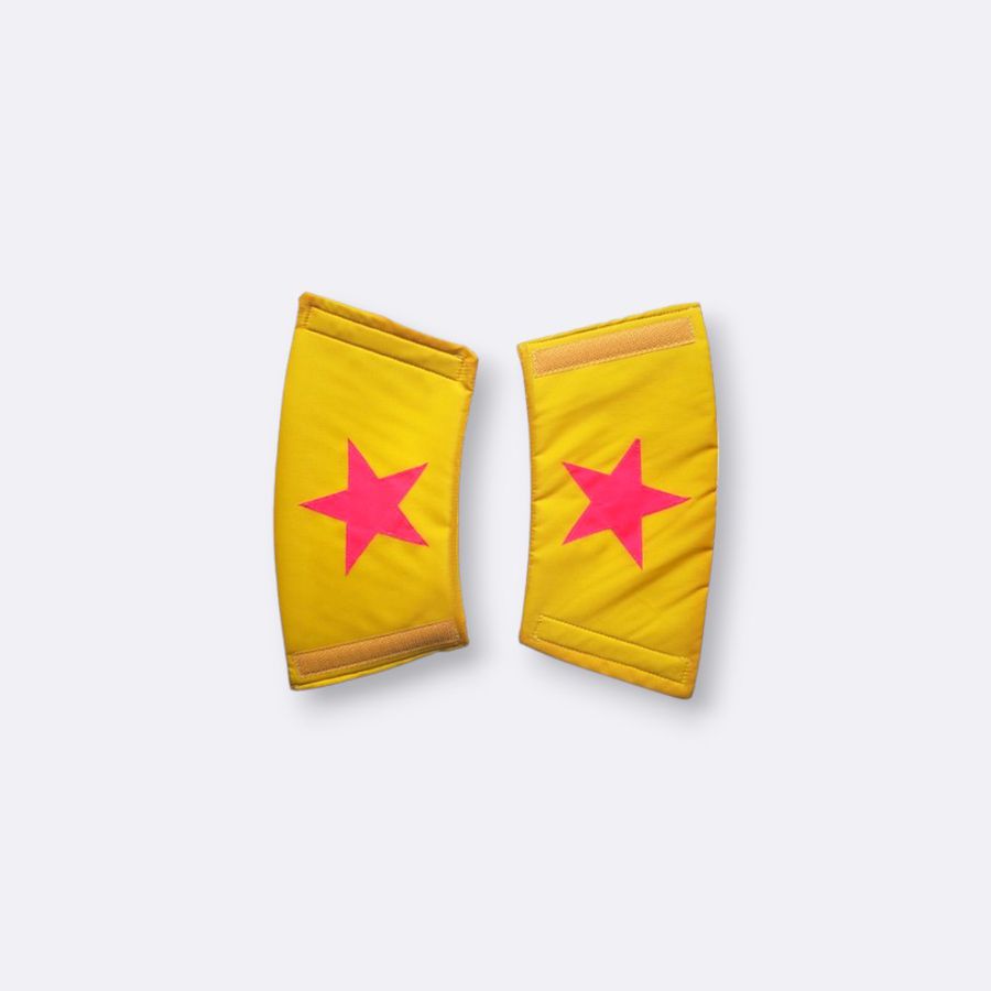 Bracelete estrela amarelo e pink
