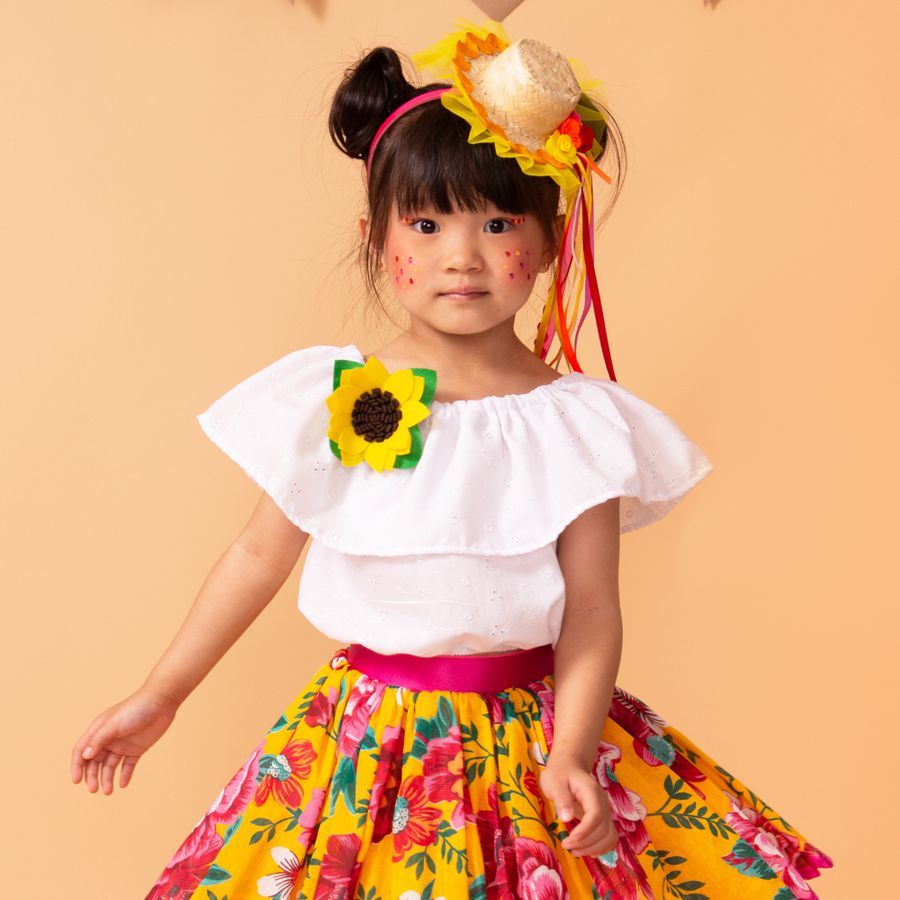 Blusa Ciganinha em Laise - festa junina infantil