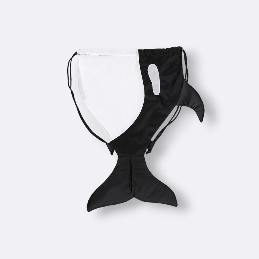 Mochila Baleia Orca Preto e Branco - Minibossa