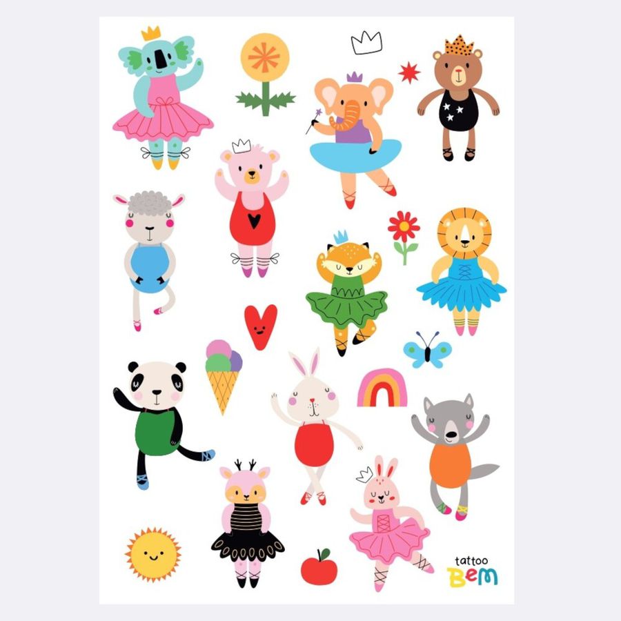 Tatuagem Infantil Temporária Bailarinas