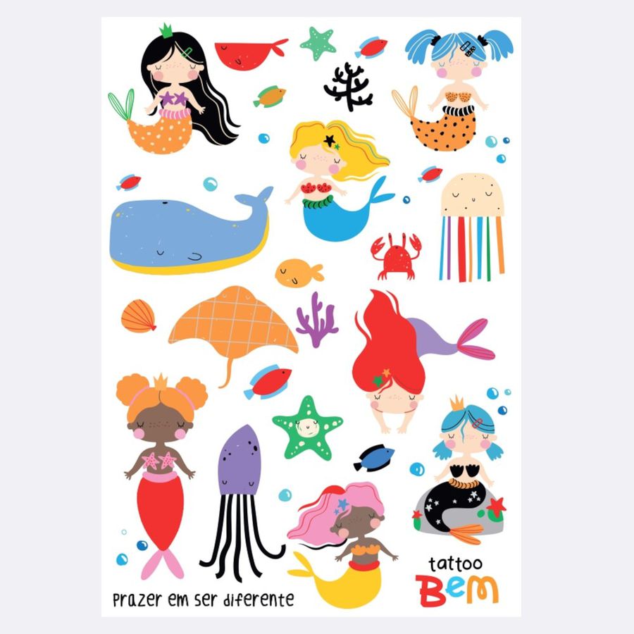 Tatuagem Infantil Temporária Turminha