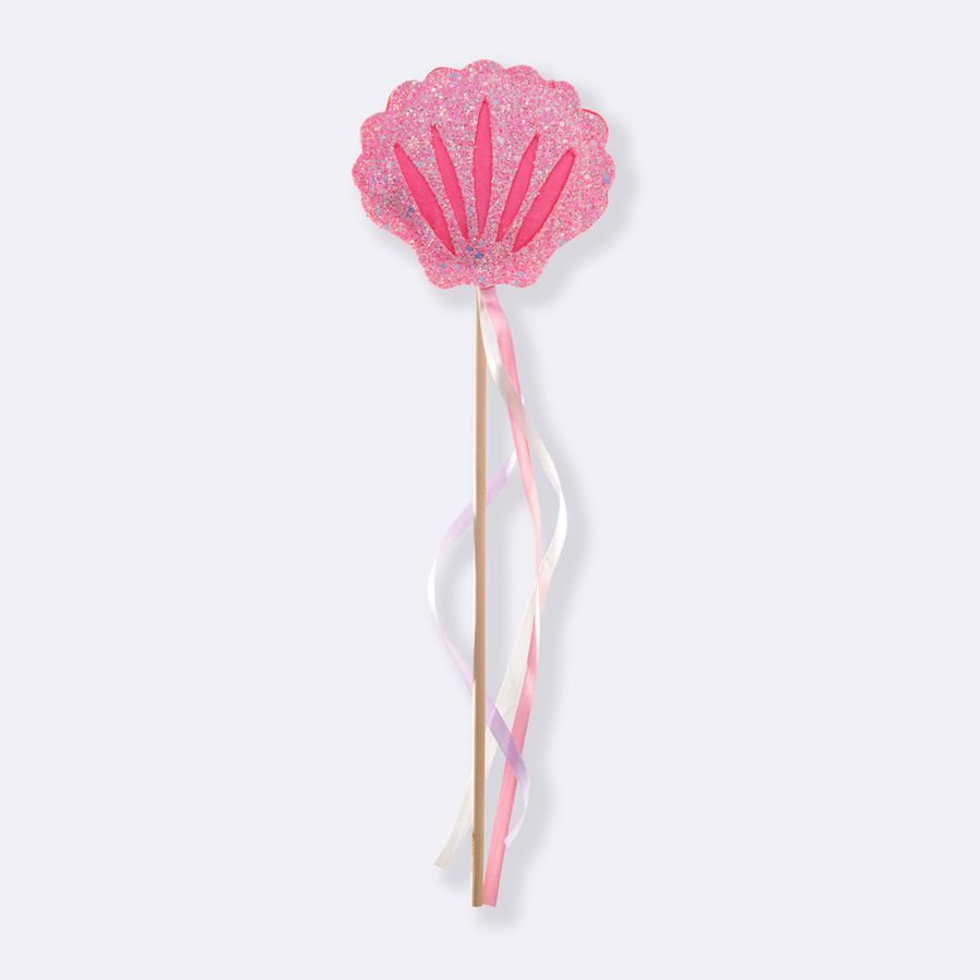 Varinha Concha Glitter Rosa - Minibossa