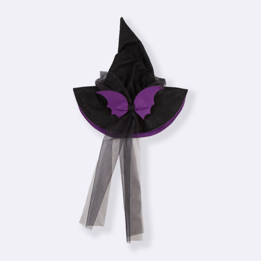 Chapéu Bruxa Preto e Roxo - Minibossa