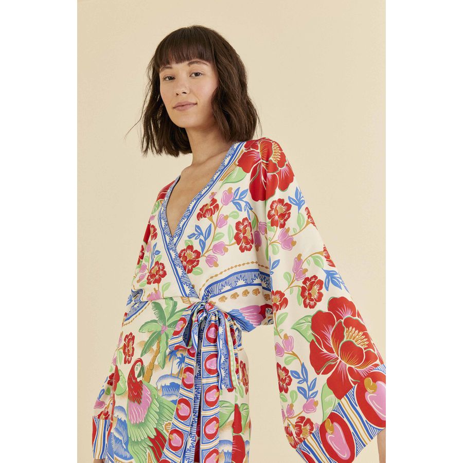 Vestido Curto Praia De Flor Farm Ouseup Moda Feminina Multimarcas