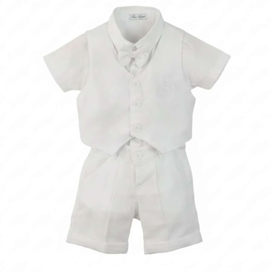 Conjunto Batizado Short Com Colete e Gravata - Petit Papillon Bebê & Criança