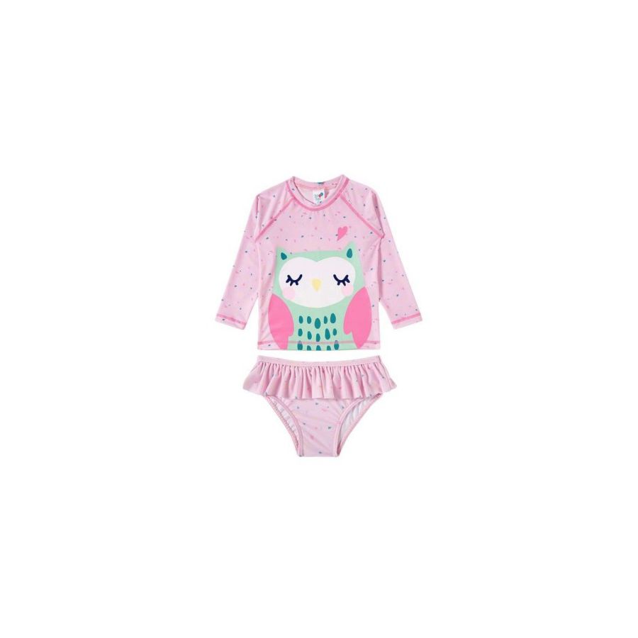 Conjunto De Praia Proteção Uv Coruja - Petit Papillon Bebê & Criança
