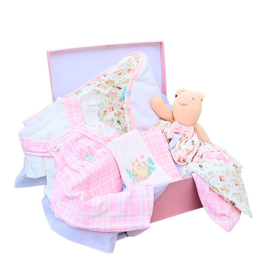 Gift Box Gatinhos Rosa - Petit Papillon Bebê & Criança