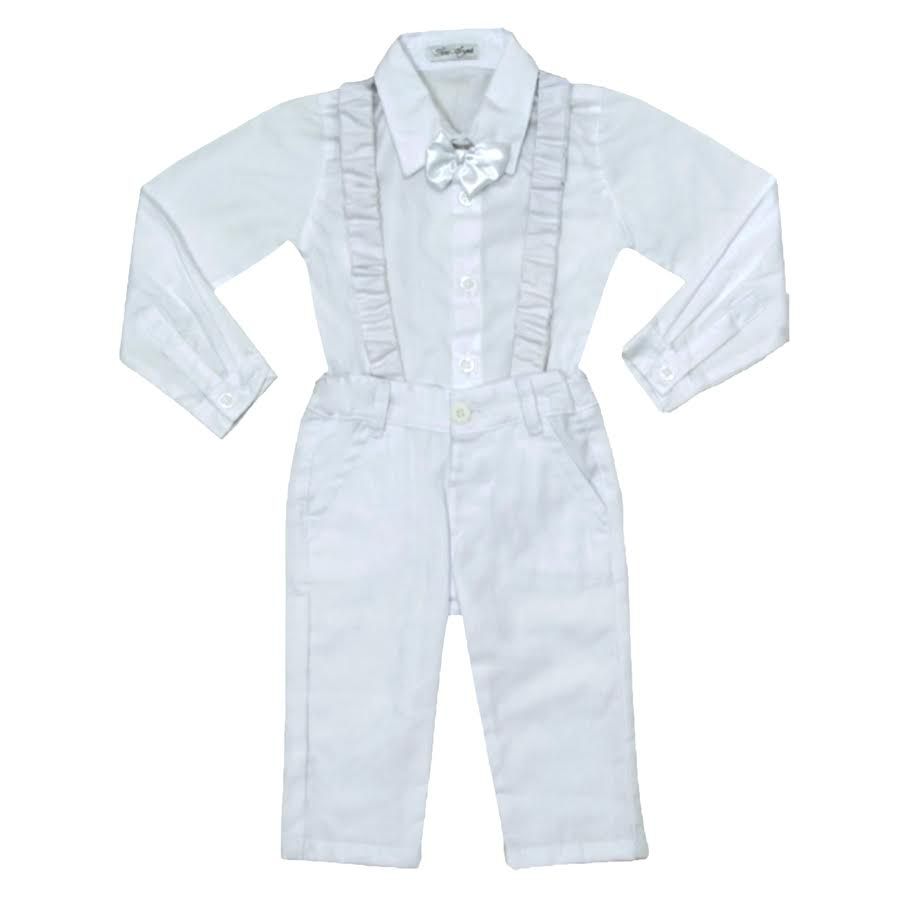 Conjunto Batizado Suspensório Com Gravata - Petit Papillon Bebê & Criança