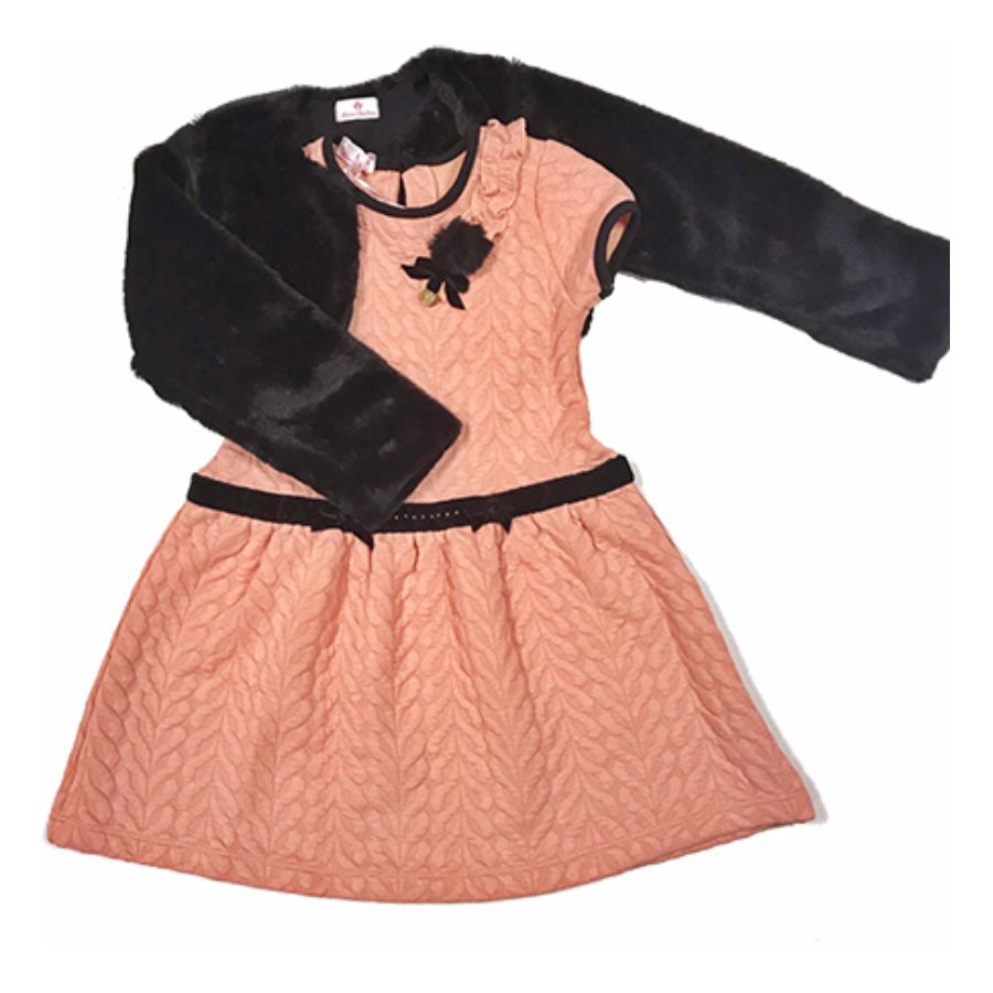 Vestido Matelassê Com Bolero De Pele - Linna Valen... - Petit Papillon Bebê & Criança