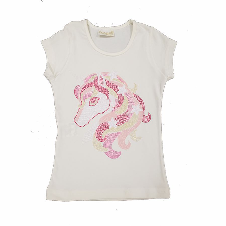 Camisetinha Unicórnio Offwhite - Petit Papillon Bebê & Criança