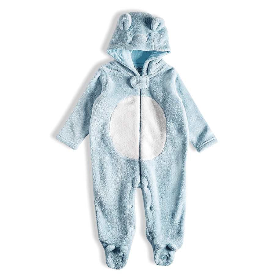 Macacão Urso Pelúcia Azul - Petit Papillon Bebê & Criança