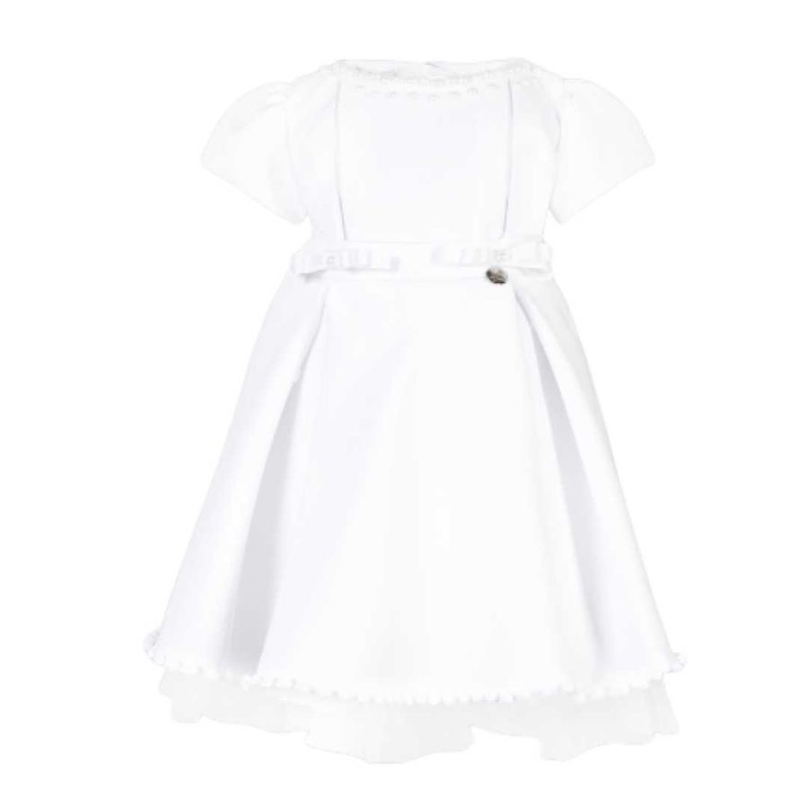 Vestido Batizado Crepe Pérolas - Petit Papillon Bebê & Criança